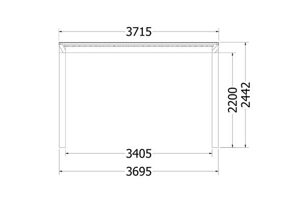 Grote foto overkapping palermo type b 610 x 370 cm tuin en terras tuinhuisjes en blokhutten