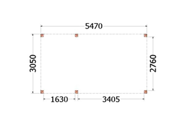 Grote foto overkapping palermo type b 550 x 310 cm tuin en terras tuinhuisjes en blokhutten