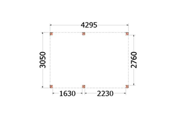 Grote foto overkapping palermo type a 430 x 310 cm tuin en terras tuinhuisjes en blokhutten