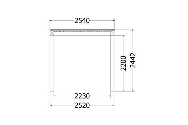 Grote foto overkapping palermo type a 485 x 255 cm tuin en terras tuinhuisjes en blokhutten