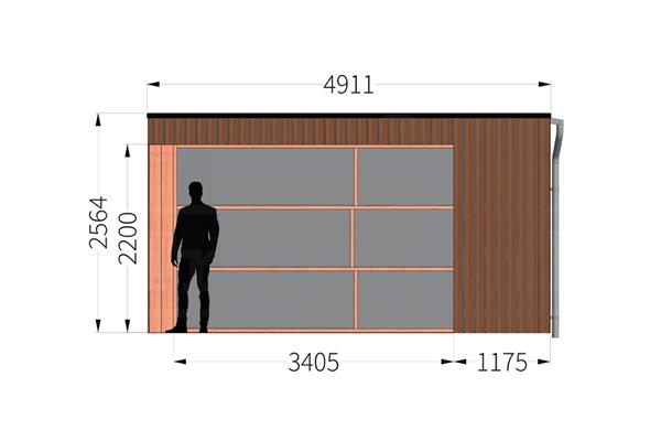 Grote foto overkapping capri type f 490 x 490 cm tuin en terras tuinhuisjes en blokhutten