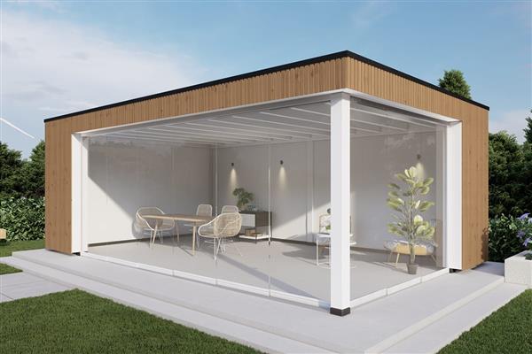 Grote foto overkapping capri type e 610 x 425 cm tuin en terras tuinhuisjes en blokhutten