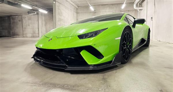 Grote foto lamborghini huracan performante carbon voorlip splitter auto onderdelen tuning en styling