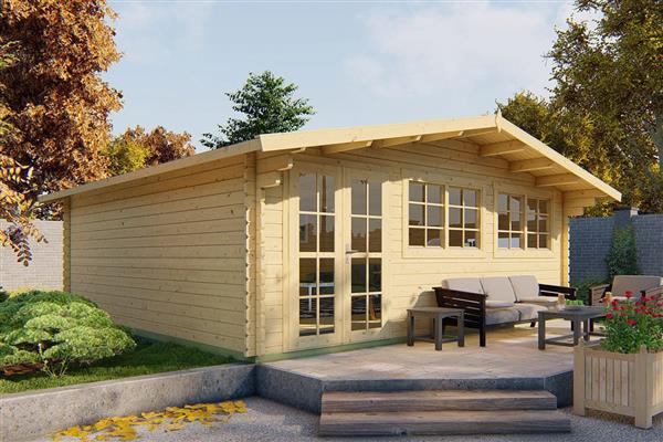 Grote foto blokhut helle tuin en terras tuinhuisjes en blokhutten