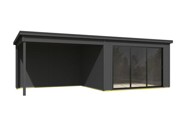 Grote foto tuinhuis pernilla met overkapping tuin en terras tuinhuisjes en blokhutten
