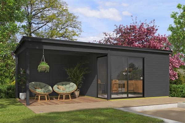 Grote foto tuinhuis olivia met overkapping tuin en terras tuinhuisjes en blokhutten