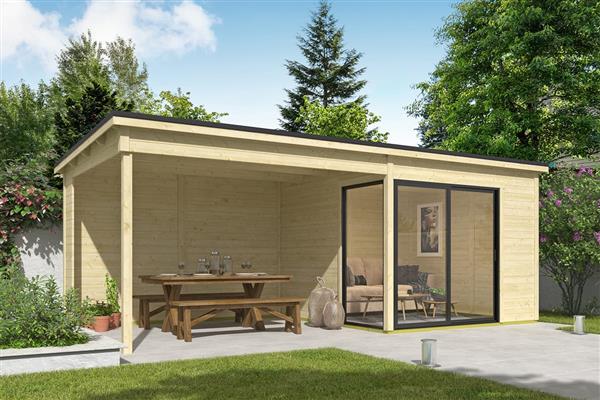 Grote foto tuinhuis julia met overkapping tuin en terras tuinhuisjes en blokhutten
