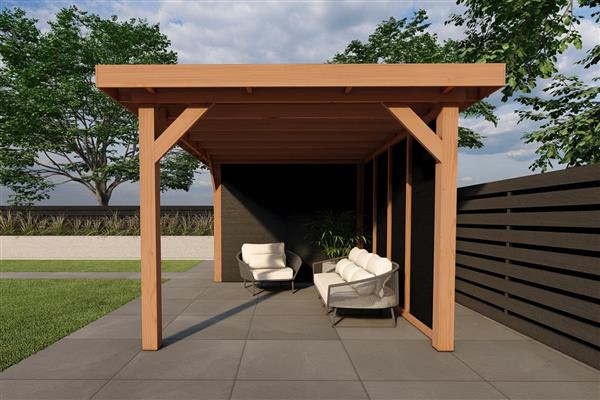 Grote foto dhz overkapping vecht zwart tuin en terras tuinhuisjes en blokhutten