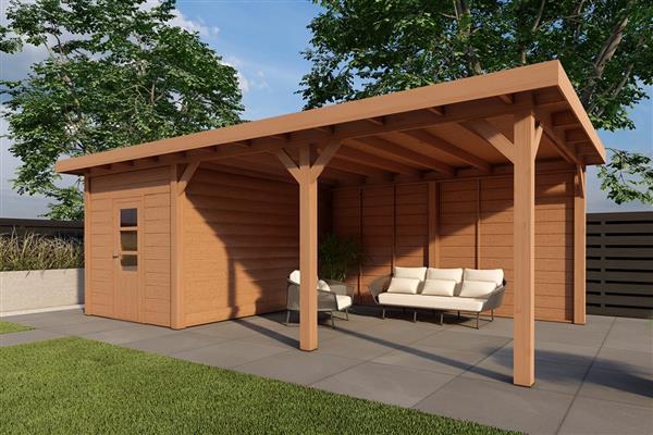 Grote foto dhz overkapping regge blank tuin en terras tuinhuisjes en blokhutten