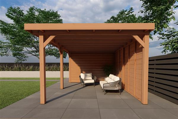 Grote foto dhz overkapping regge blank tuin en terras tuinhuisjes en blokhutten