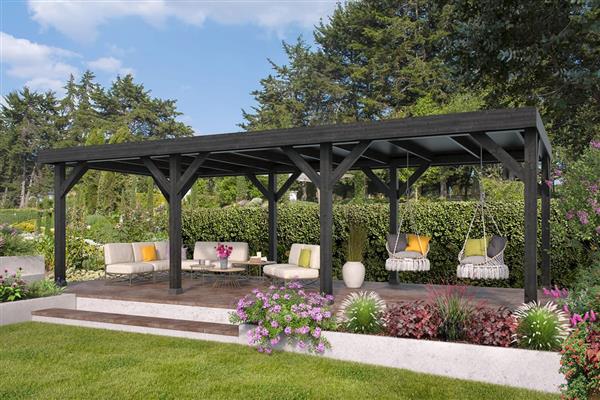 Grote foto dhz overkapping rijssen 900 x 400 cm tuin en terras tuinhuisjes en blokhutten