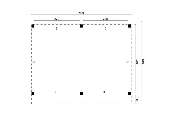 Grote foto dhz overkapping rijssen 500 x 400 cm tuin en terras tuinhuisjes en blokhutten