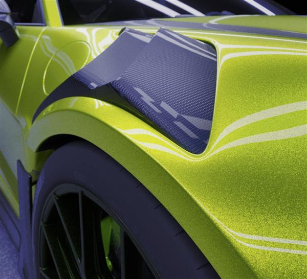 Grote foto porsche 911 992 gt3rs carbon zij scherm louvres auto onderdelen tuning en styling