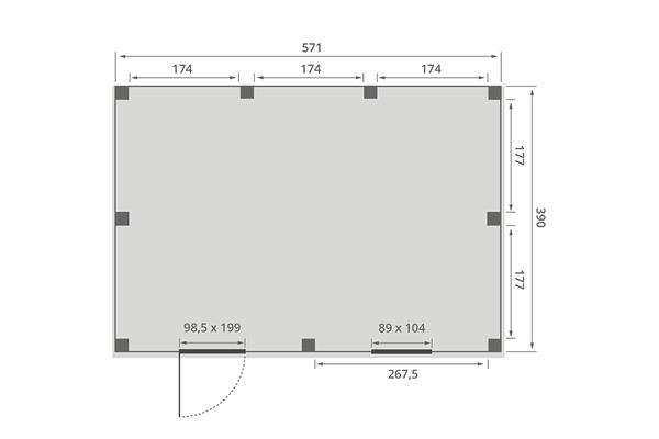 Grote foto overkapping smooth serie 5 douglas 600 x 400 cm fijnbezaagd tuin en terras tuinhuisjes en blokhutten
