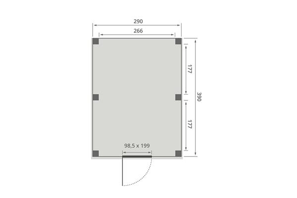 Grote foto overkapping smooth serie 5 douglas 300 x 400 cm fijnbezaagd tuin en terras tuinhuisjes en blokhutten