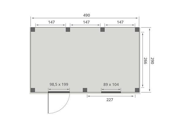 Grote foto overkapping smooth serie 5 douglas 500 x 300 cm fijnbezaagd tuin en terras tuinhuisjes en blokhutten