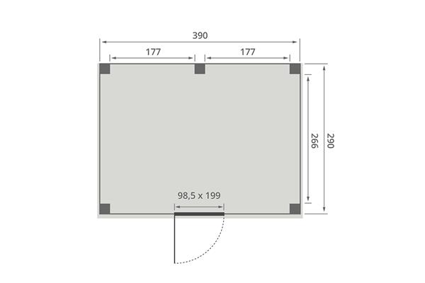 Grote foto overkapping smooth serie 5 douglas 400 x 300 cm fijnbezaagd tuin en terras tuinhuisjes en blokhutten