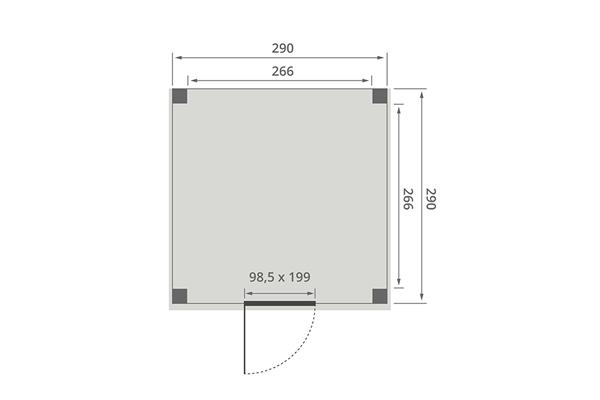 Grote foto overkapping smooth serie 5 douglas 300 x 300 cm fijnbezaagd tuin en terras tuinhuisjes en blokhutten