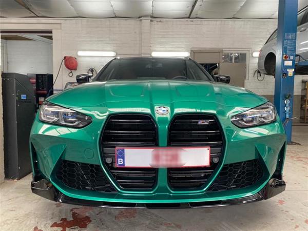 Grote foto bmw g80 g81 g82 g83 m3 m4 glans zwarte voorlip splitter p auto onderdelen tuning en styling