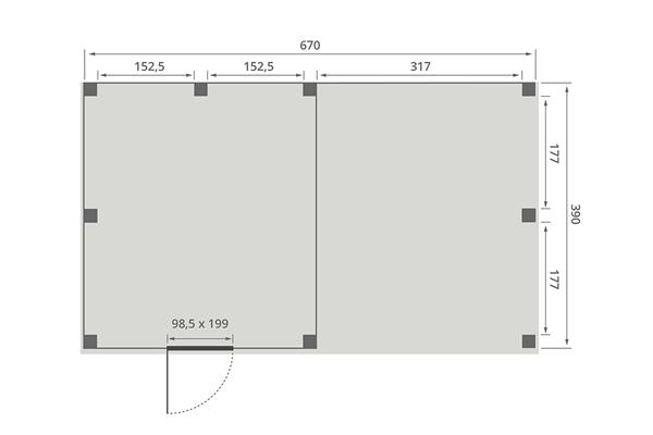 Grote foto overkapping smooth serie 4 douglas 700 x 400 cm fijnbezaagd tuin en terras tuinhuisjes en blokhutten