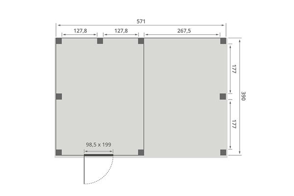 Grote foto overkapping smooth serie 4 douglas 600 x 400 cm fijnbezaagd tuin en terras tuinhuisjes en blokhutten