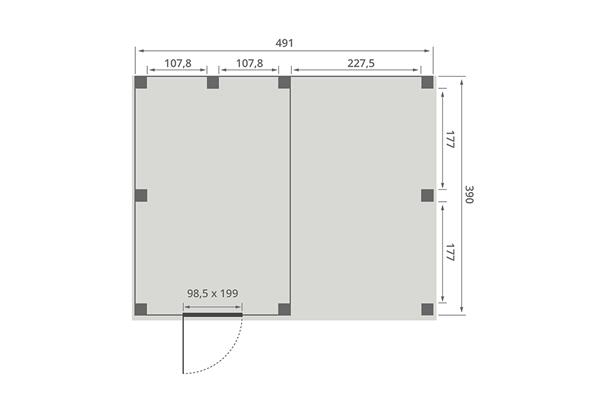 Grote foto overkapping smooth serie 4 douglas 500 x 400 cm fijnbezaagd tuin en terras tuinhuisjes en blokhutten
