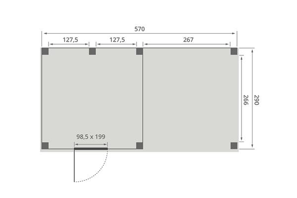 Grote foto overkapping smooth serie 4 douglas 600 x 300 cm fijnbezaagd tuin en terras tuinhuisjes en blokhutten
