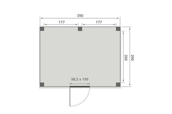 Grote foto overkapping smooth serie 4 douglas 400 x 300 cm fijnbezaagd tuin en terras tuinhuisjes en blokhutten
