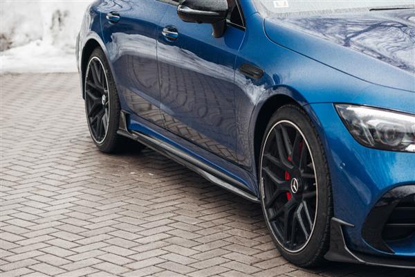 Grote foto mercedes amg gt 4 deur carbon sideskirt extensions auto onderdelen tuning en styling