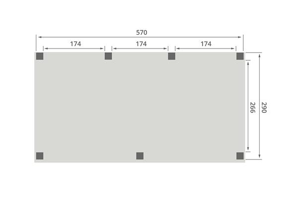 Grote foto overkapping smooth serie 3 douglas 600 x 300 cm fijnbezaagd tuin en terras tuinhuisjes en blokhutten