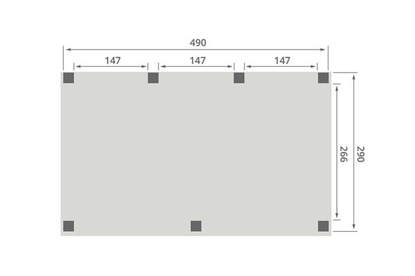 Grote foto overkapping smooth serie 3 douglas 500 x 300 cm fijnbezaagd tuin en terras tuinhuisjes en blokhutten