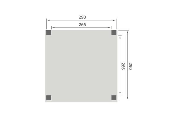 Grote foto overkapping smooth serie 3 douglas 300 x 300 cm fijnbezaagd tuin en terras tuinhuisjes en blokhutten