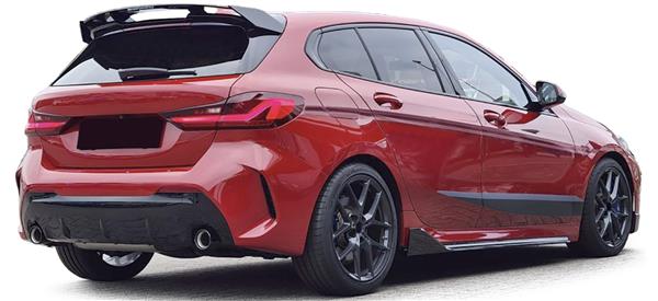 Grote foto bmw 1 serie f40 glans zwarte performance dak spoiler auto onderdelen tuning en styling