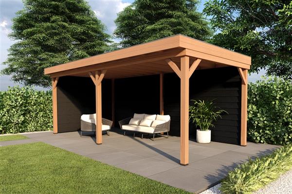 Grote foto overkapping smooth serie 2 douglas 700 x 400 cm fijnbezaagd tuin en terras tuinhuisjes en blokhutten
