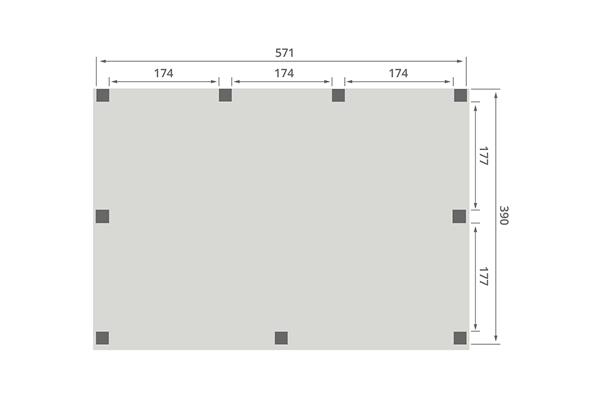 Grote foto overkapping smooth serie 2 douglas 600 x 400 cm fijnbezaagd tuin en terras tuinhuisjes en blokhutten