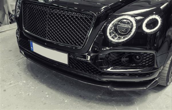 Grote foto bentley bentayga carbon voorlip splitter auto onderdelen tuning en styling