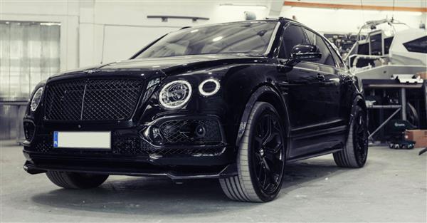 Grote foto bentley bentayga carbon voorlip splitter auto onderdelen tuning en styling