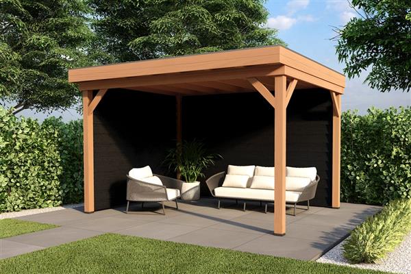 Grote foto overkapping smooth serie 2 douglas 400 x 300 cm fijnbezaagd tuin en terras tuinhuisjes en blokhutten