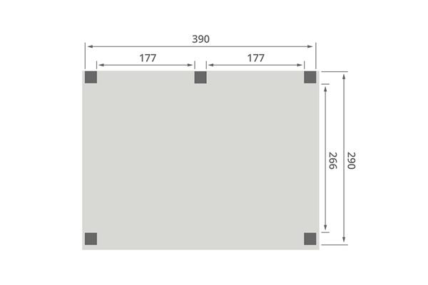 Grote foto overkapping smooth serie 2 douglas 400 x 300 cm fijnbezaagd tuin en terras tuinhuisjes en blokhutten