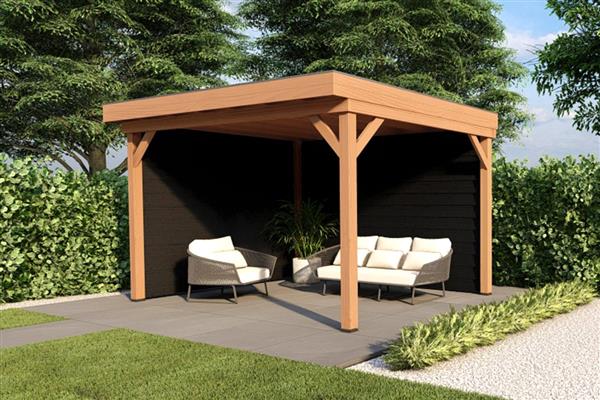 Grote foto overkapping smooth serie 2 douglas 400 x 300 cm fijnbezaagd tuin en terras tuinhuisjes en blokhutten