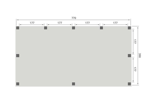 Grote foto overkapping smooth serie 1 douglas 800 x 400 cm fijnbezaagd tuin en terras tuinhuisjes en blokhutten