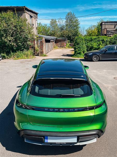 Grote foto porsche taycan cross turismo carbon kofferbak dak spoiler auto onderdelen tuning en styling