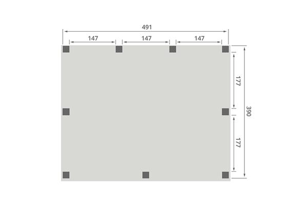 Grote foto overkapping smooth serie 1 douglas 500 x 400 cm fijnbezaagd tuin en terras tuinhuisjes en blokhutten