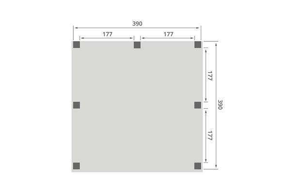 Grote foto overkapping smooth serie 1 douglas 400 x 400 cm fijnbezaagd tuin en terras tuinhuisjes en blokhutten