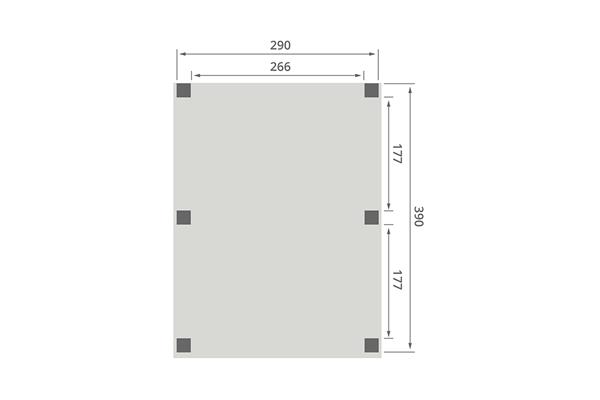 Grote foto overkapping smooth serie 1 douglas 300 x 400 cm fijnbezaagd tuin en terras tuinhuisjes en blokhutten