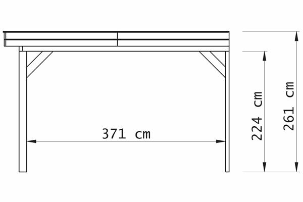 Grote foto overkapping aan huis premium douglas c 400 x 400 cm tuin en terras tuinhuisjes en blokhutten