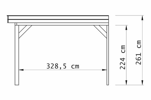 Grote foto overkapping aan huis premium douglas b 400 x 360 cm tuin en terras tuinhuisjes en blokhutten