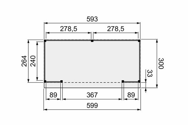 Grote foto douglasvision comfort compleet 600 x 270 cm tuin en terras tuinhuisjes en blokhutten