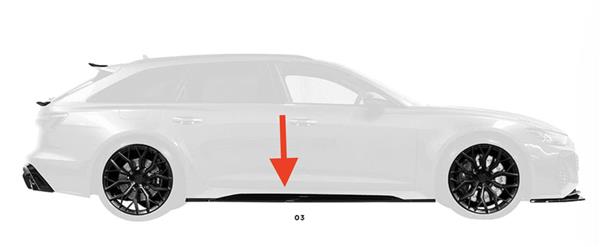 Grote foto audi rs6 rs7 urban carbon side skirt extensions auto onderdelen tuning en styling