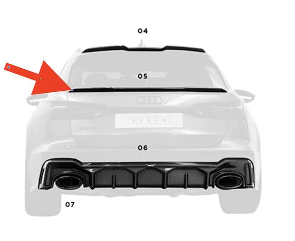 Grote foto audi rs6 urban carbon kofferbak spoiler lip auto onderdelen tuning en styling